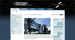 Desktop Screenshot of mathinfo.unistra.fr