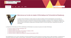 Desktop Screenshot of master-informatique.unistra.fr