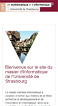 Mobile Screenshot of master-informatique.unistra.fr